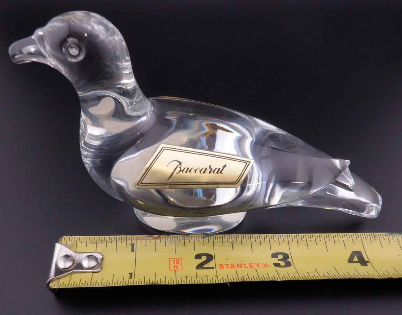 BACCARAT French Crystal Glass Bird Dove Or Pigeon Figurine # 1352 EXCELLENT