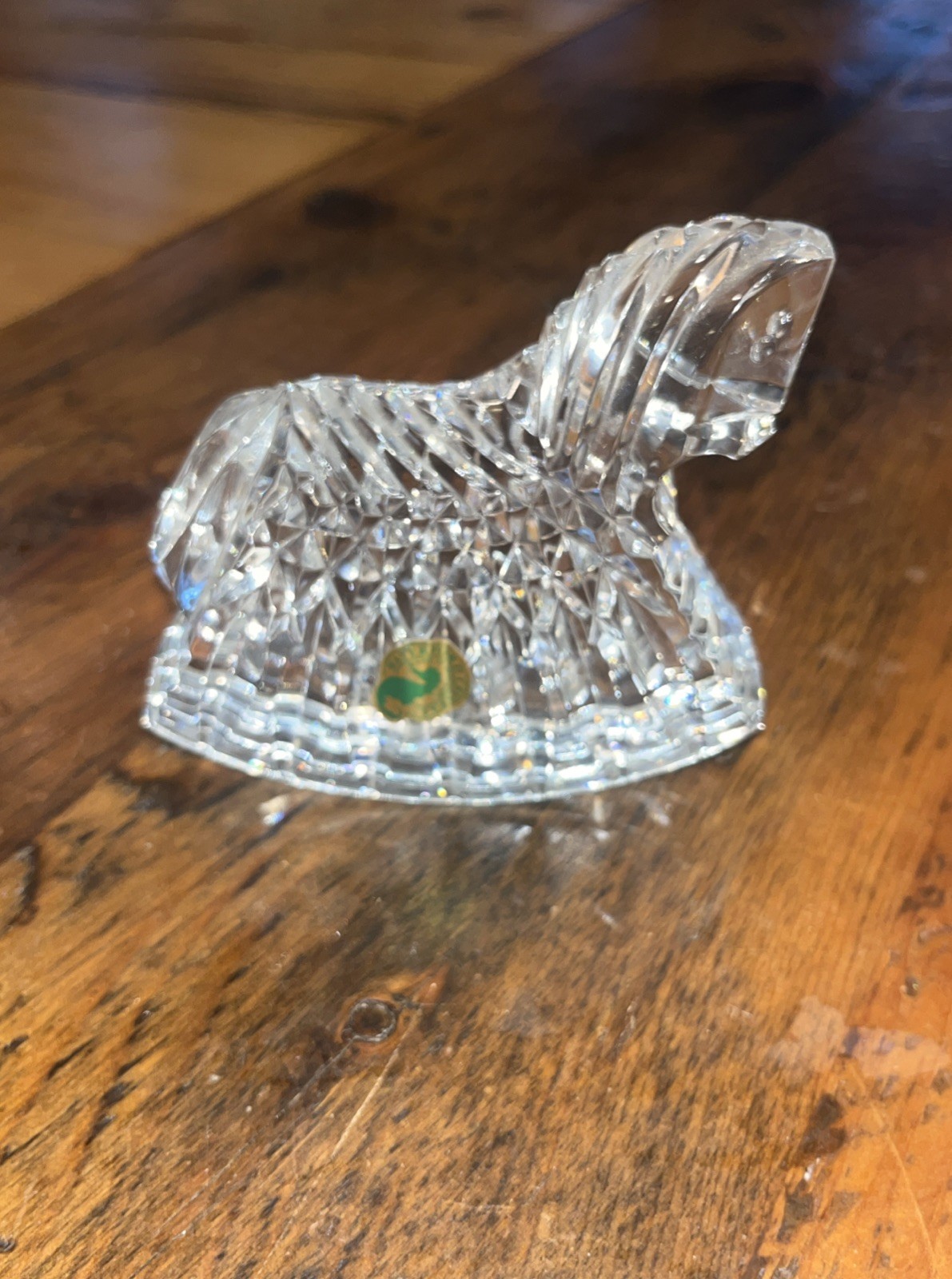 Waterford Rocking Horse Clear Crystal Paperweight Figurine