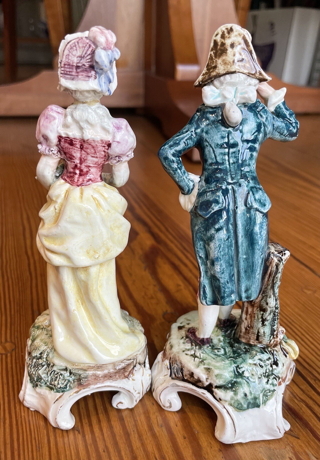 ANTIQUE CERAMIC FIGURINES MAJOLICA GERMAN AUSTRIA BERNARD BLOCH ? 1900-1919