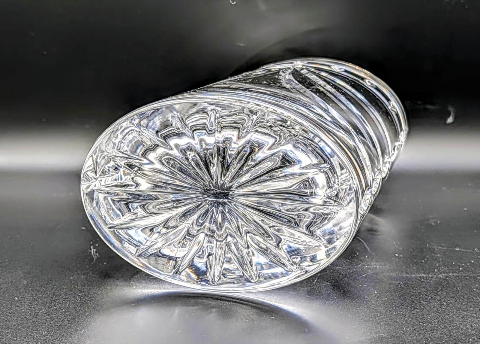 Waterford Crystal 10” Vase Cut Crystal Starburst & Fan Pattern Ireland