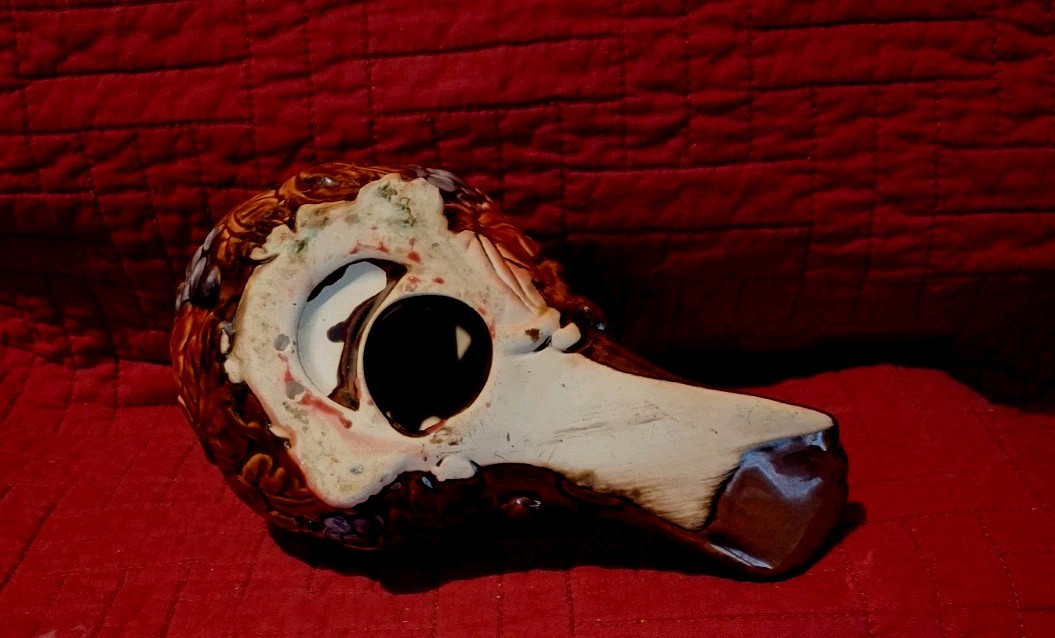 Multi colored glazed Ceramic bird