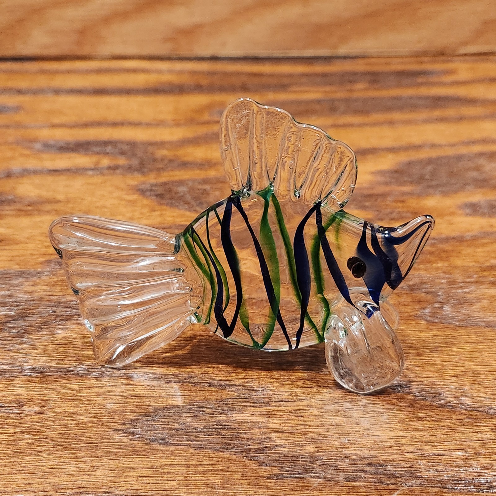 Murano Style Glass Fish Figurine Lot of 4 Paperweight Figures Hand Crafted