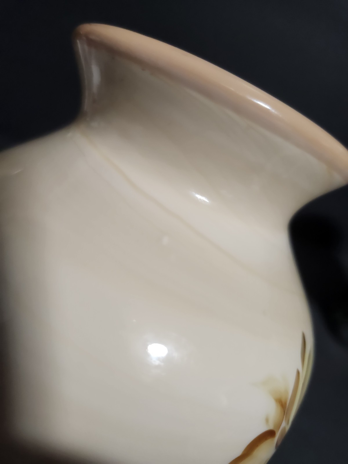Fenton Chocolate Glass Vase NFGCA Hand Painted Roses By JK Spindler PLEASE READ