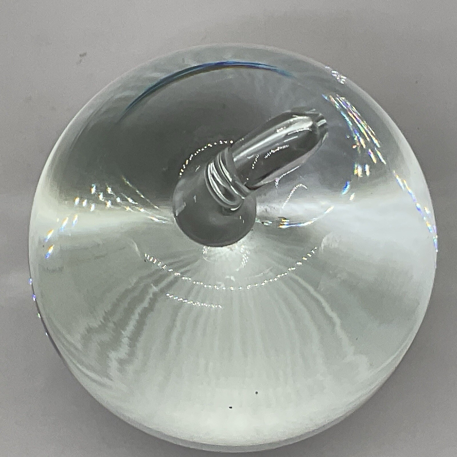 Murano Crystal Clear Glass Apple Paperweight 3 Inches Tall Fab Teachers Gift