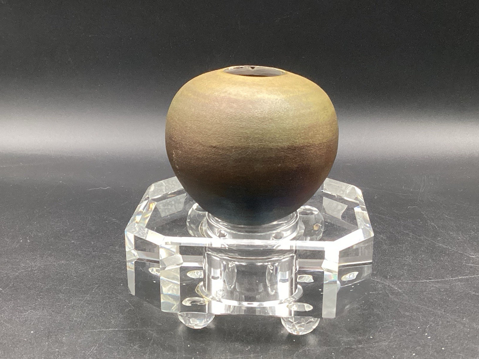 Signed Ben Diller Maui Studio Pottery Raku, 2.25×2.75”