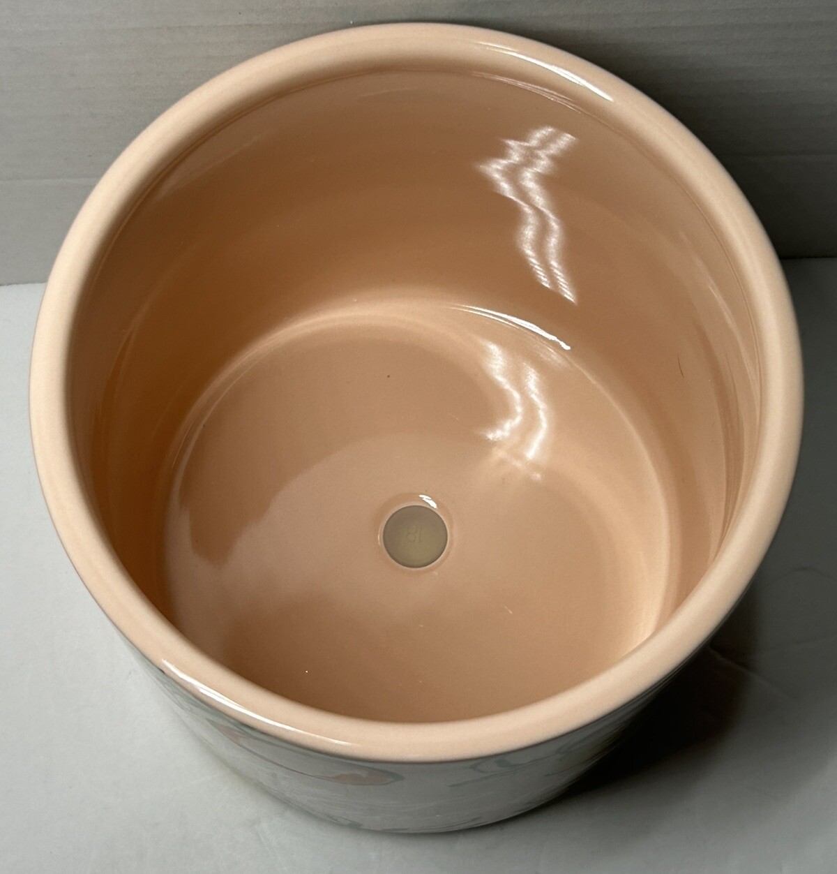 Planter “Keep Growing” Ceramic Porcelain Pink 6” x 5.5” Sonoma Southern Charm