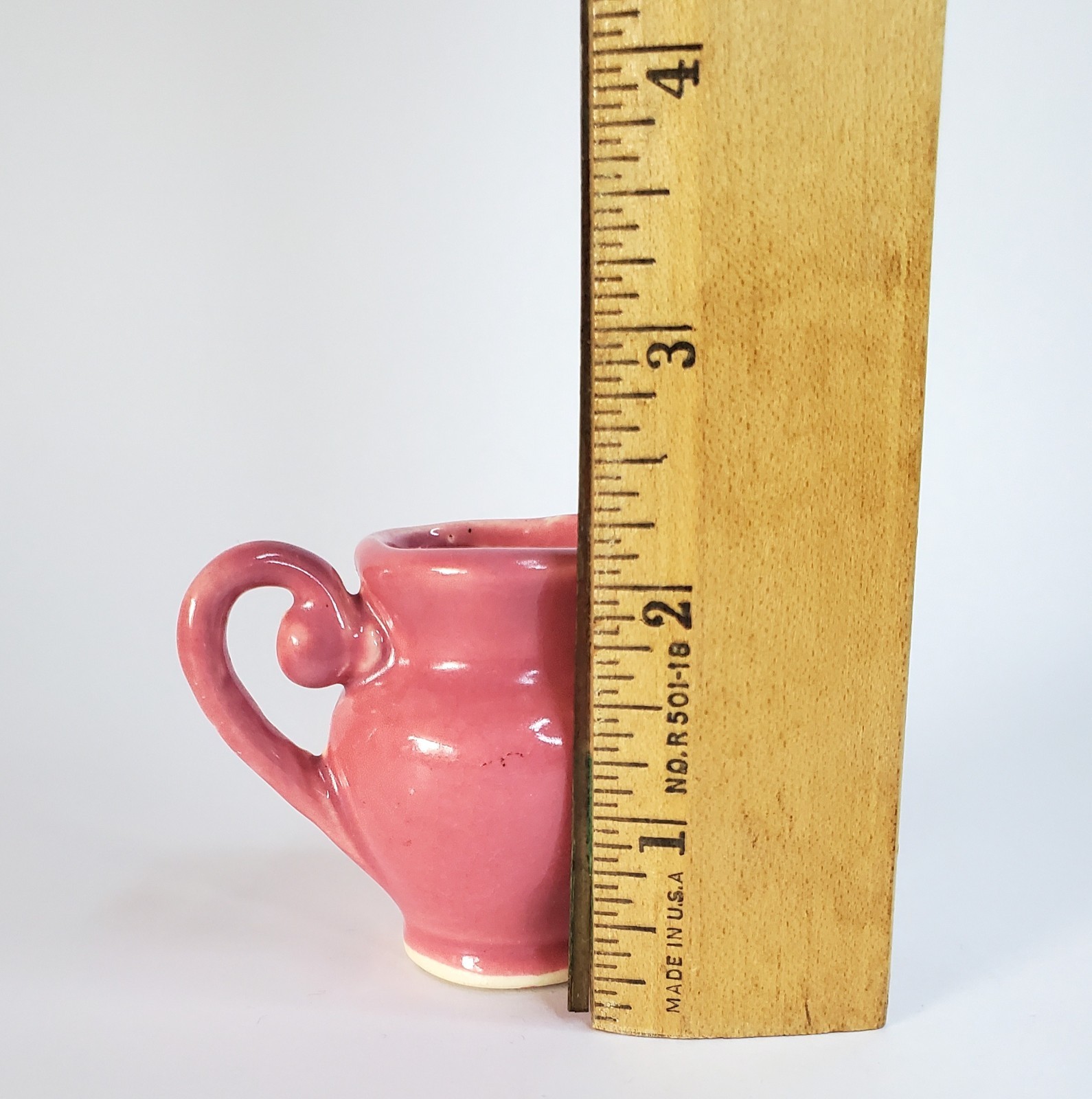 Miniature Ceramic Pink Pitcher or Vase