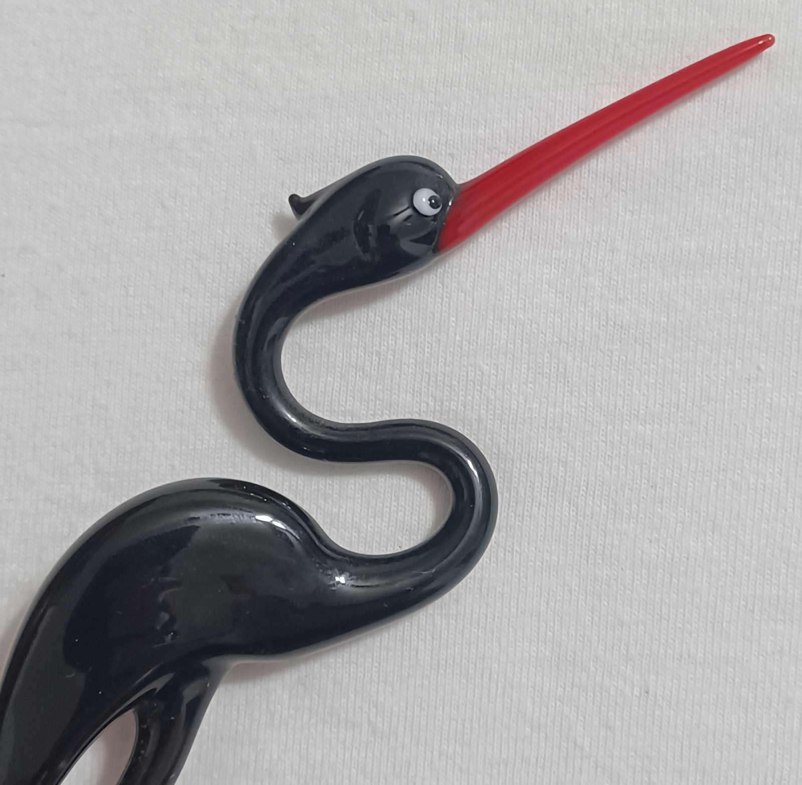 (2) Rare MURANO Glass Cranes, Italian Murano Glass Miniature Figurine Herons 👀