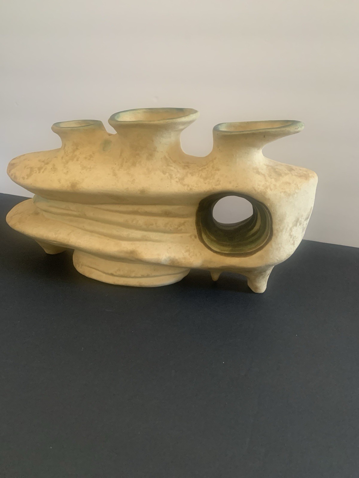 Vintage Nikos Dazelidis Space Age Art Pottery Sculpture Vase MCM Greece 1960s