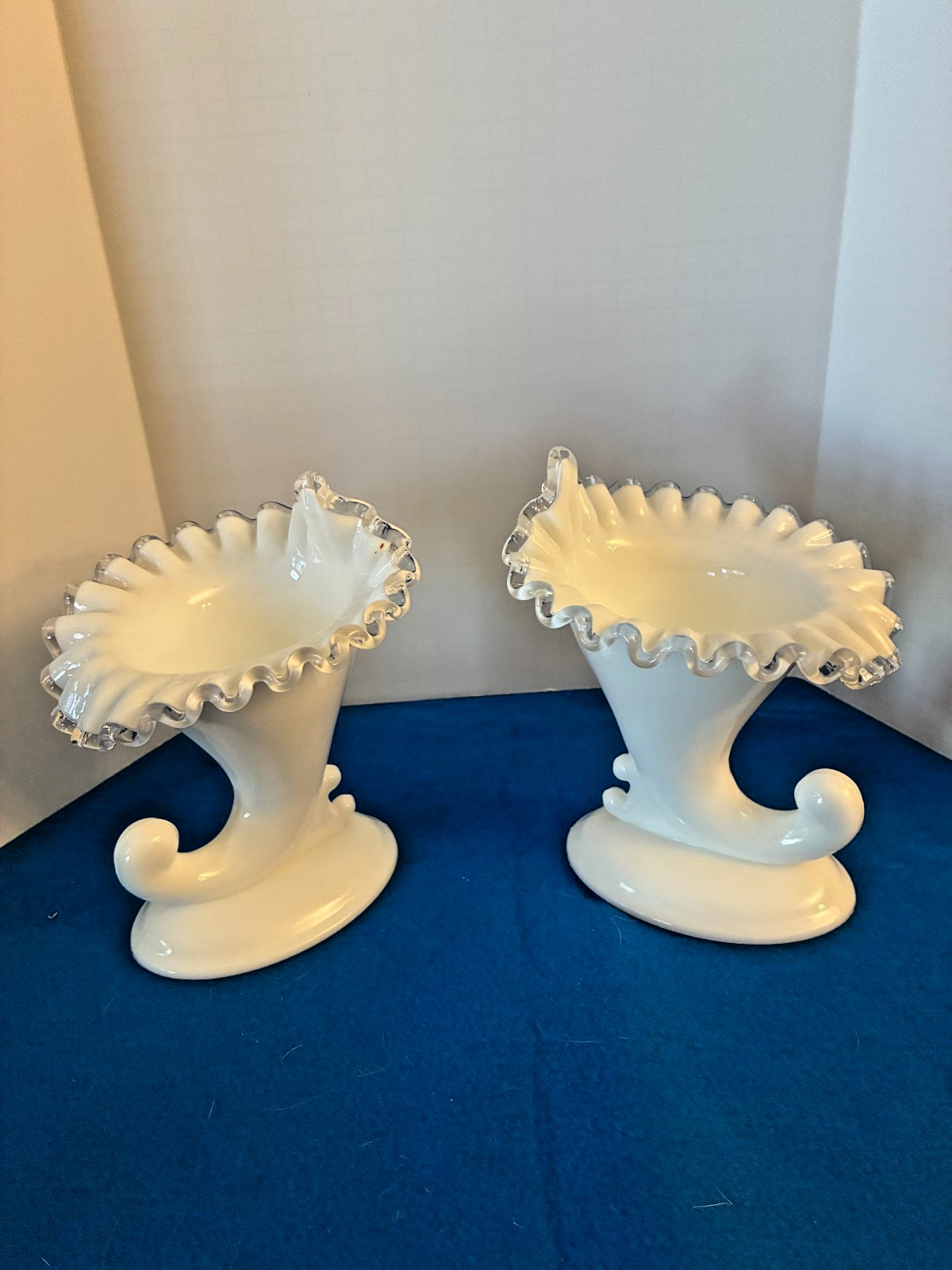 Vintage Pair of Fenton Silver Crest Cornucopia Candlesticks – CandleHolders