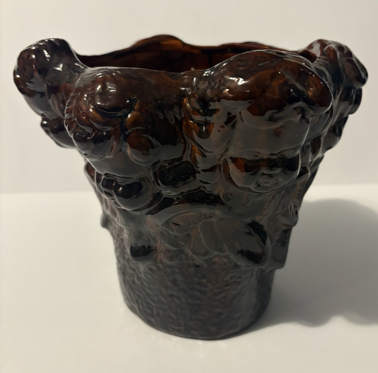 Vintage Ceramic Cherub Tree Trunk Vase