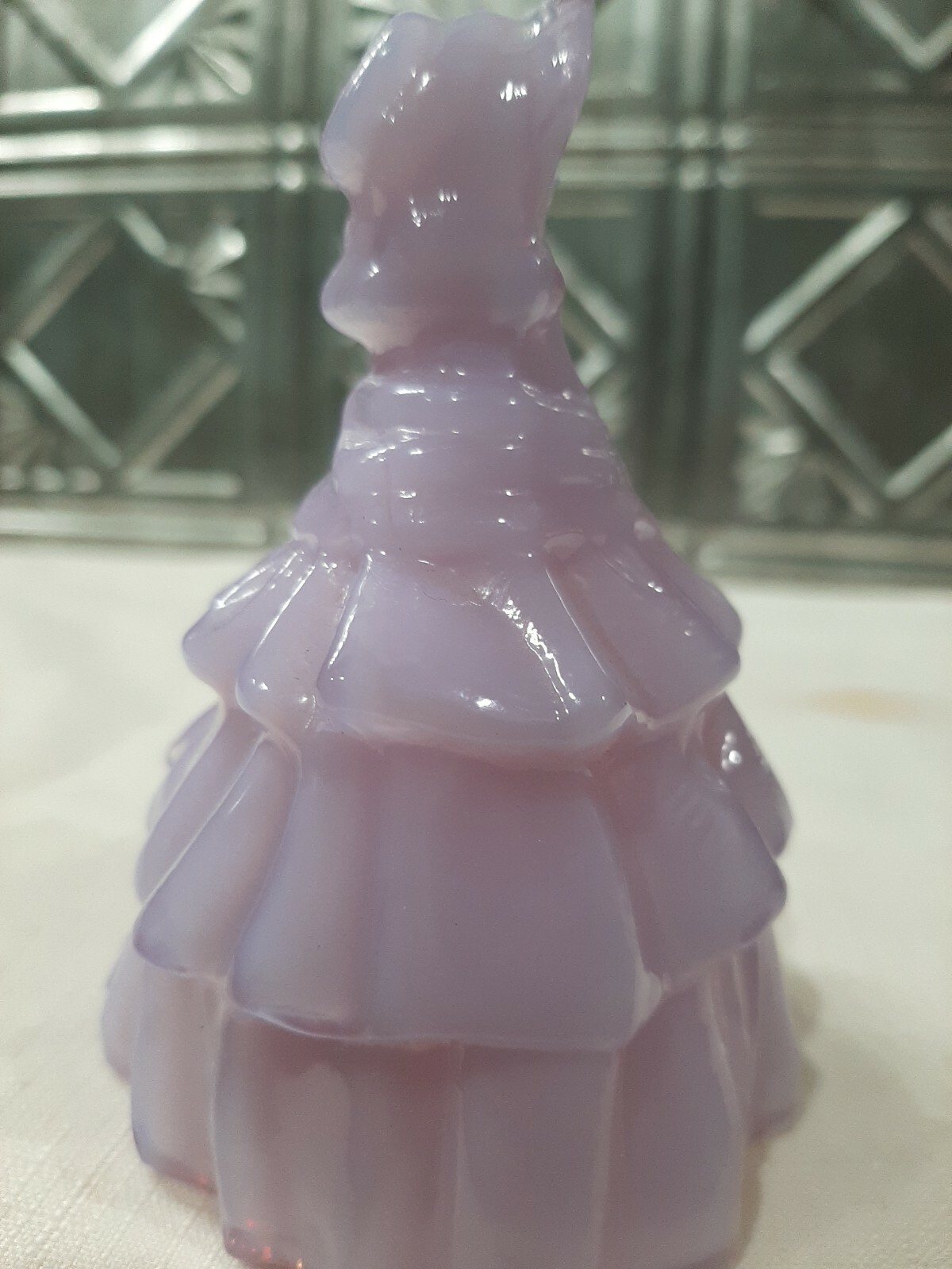 Vintage Boyd Glass “Louise” Lavender / Purple Colonial Lady Figurine