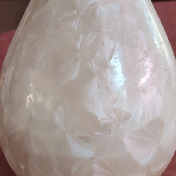 Decorative Mini Crystalline Snowflake White Glaze Flower Holder Bud Vaaase