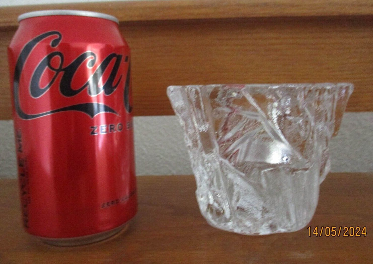 Orrefors Sweden Crystal, Ice 3 1/4 inch Candleholder / Votive, Excellent