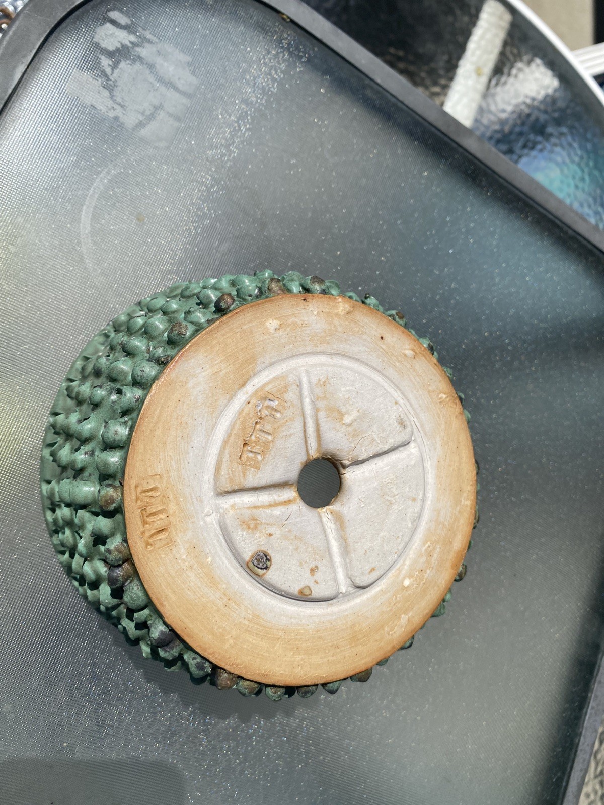 Wheel thrown Porcelain Cactus Succulent Planter 5.5 “ Diam 3 1/8 h hand carved