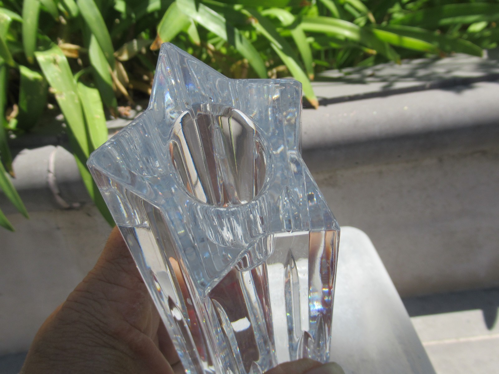 One Waterford Crystal Shooting Star Candlestick Holder, ~ 5 3/4″ Tall, Stamped