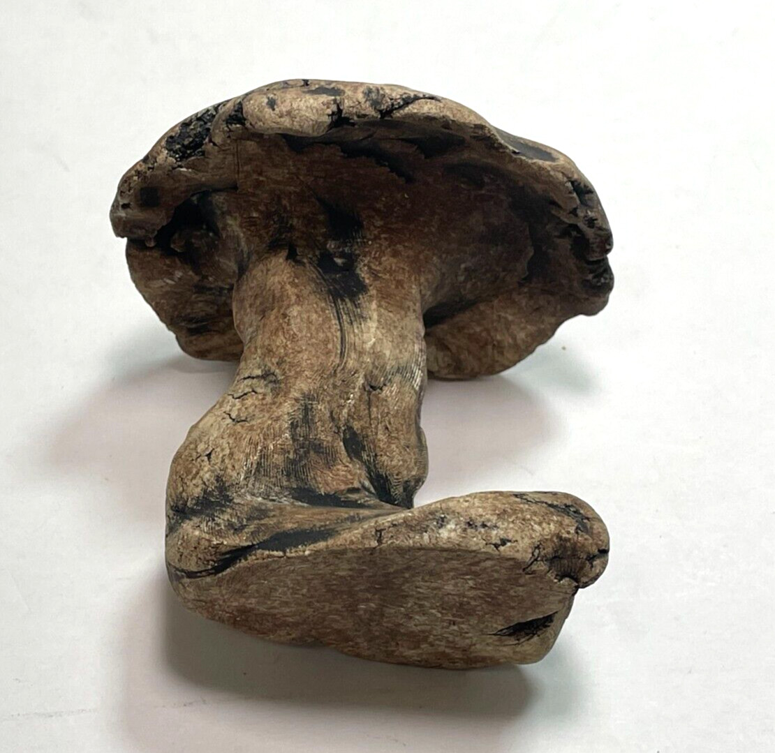 Unique Vintage Art Pottery Clay Mushroom Toadstool Statue Figure