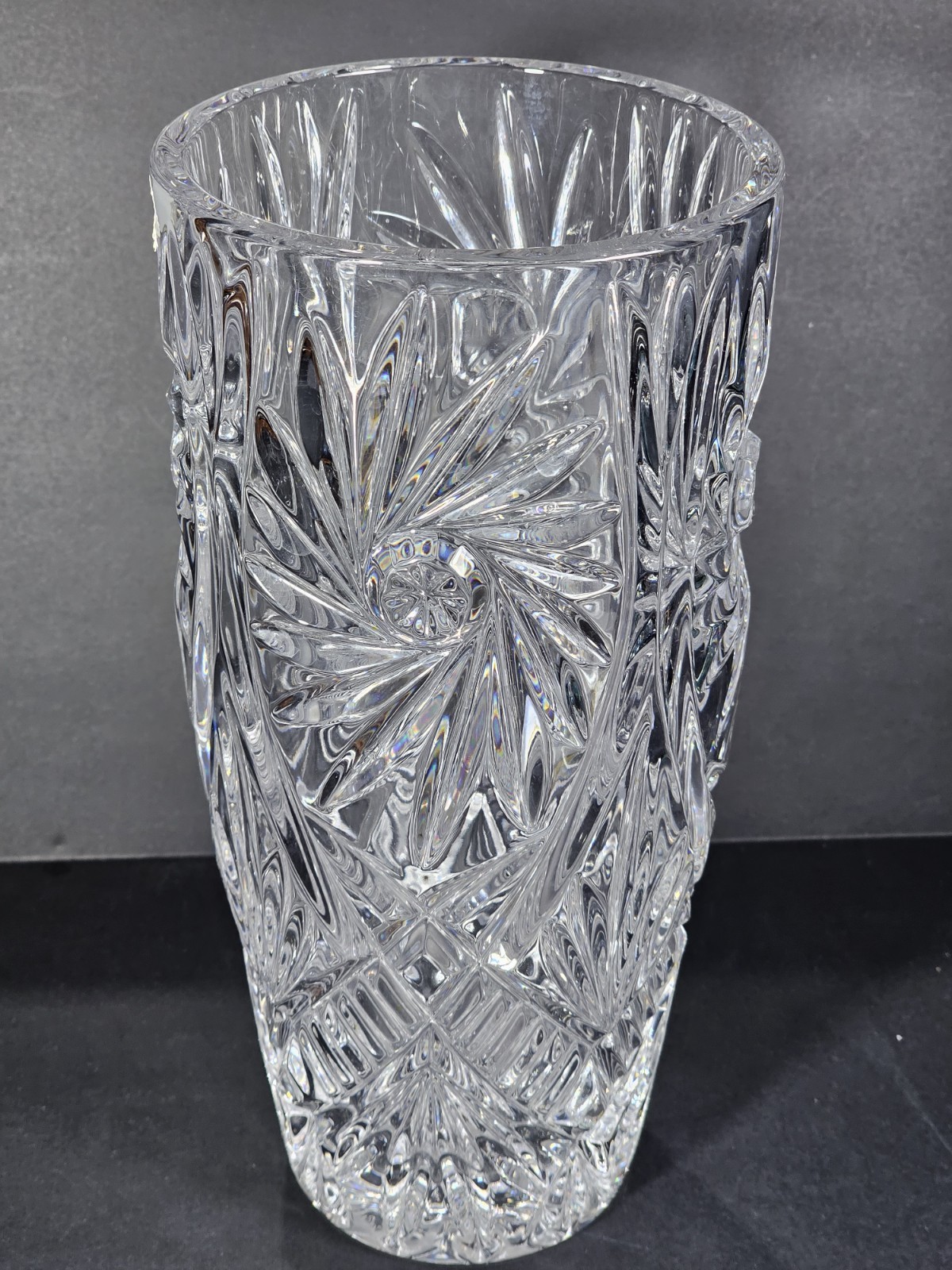 Bohemia Czech Republic Large Lead Crystal Vase, 10″