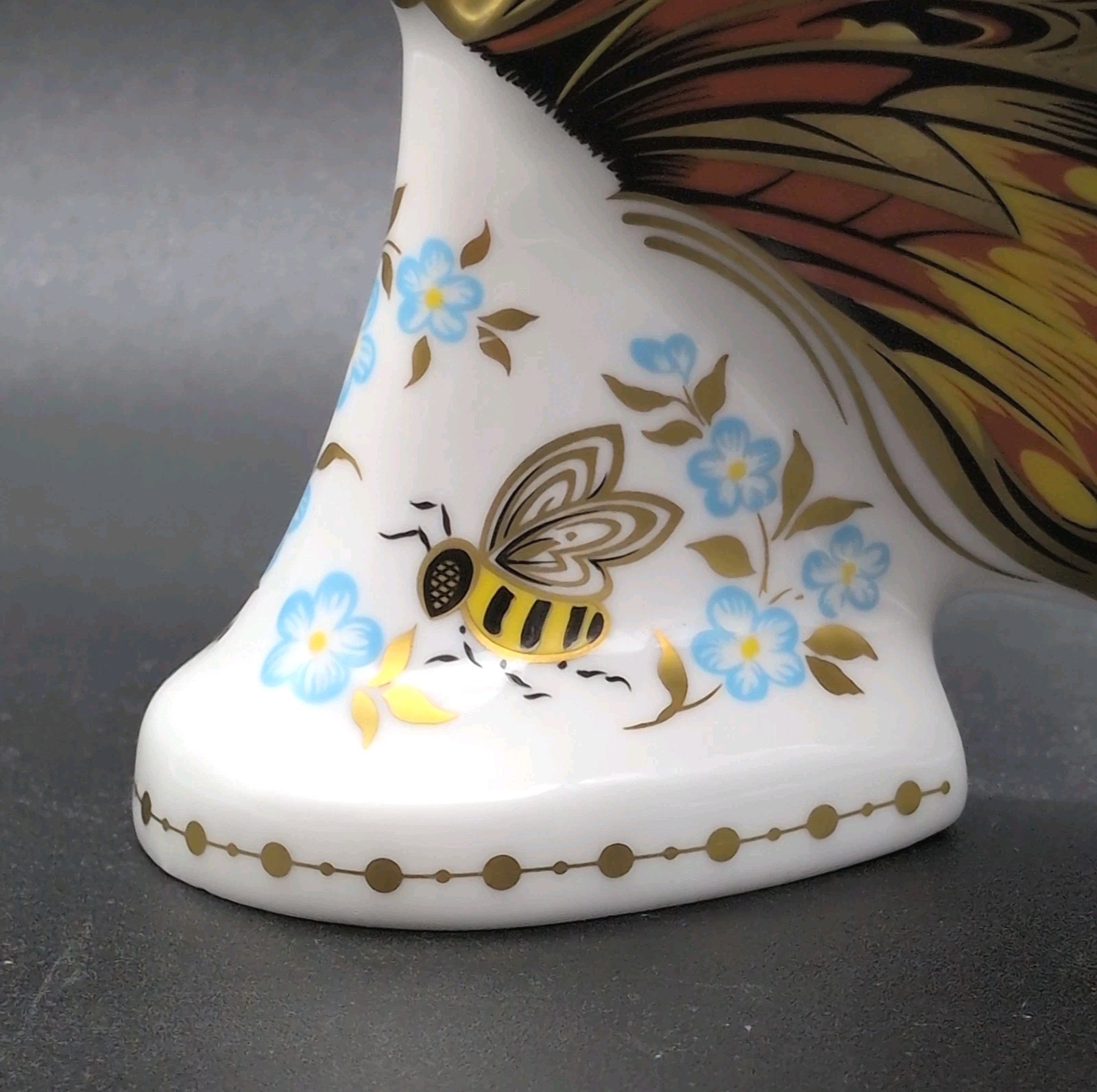 RARE Royal Crown Derby Peacock Butterfly Paperweight Gold Stopper Collectors 1st