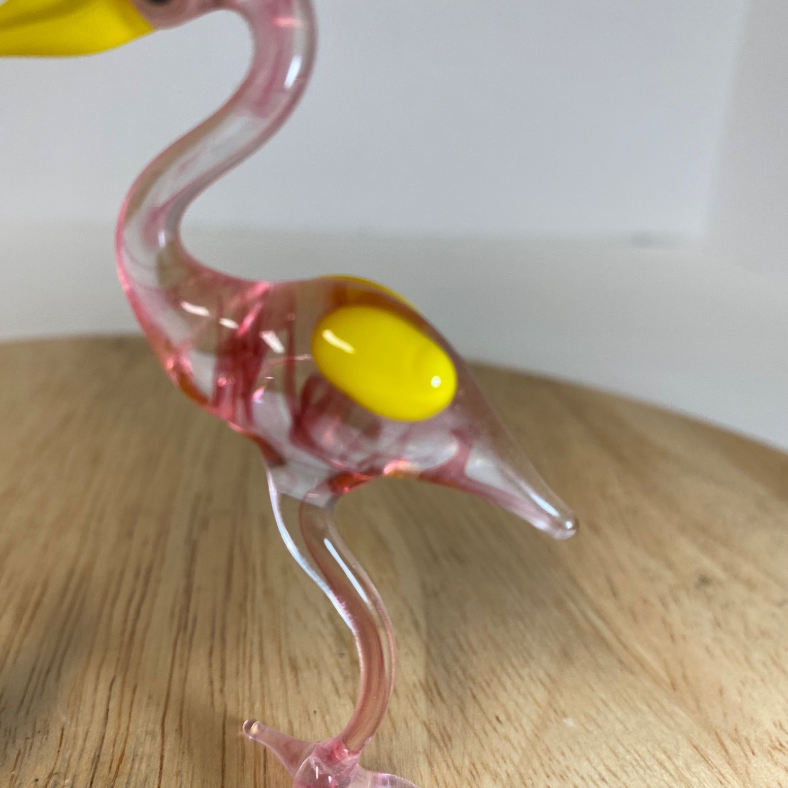 Vintage Murano Style 2 Birds Miniature Figurine • Blue Duck • Flamingo