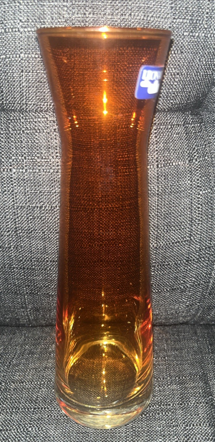 Leonardo Glass Orange Vase 7 3/4″ (20 Cm)