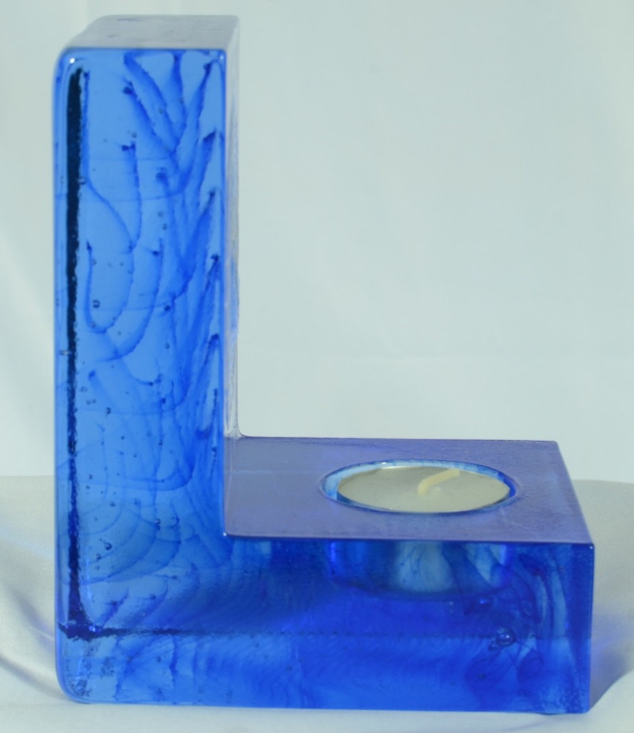 Vintage Kosta Boda Bertil Vallien ‘Starlight’ Art Glass Candle Holder Sculpture
