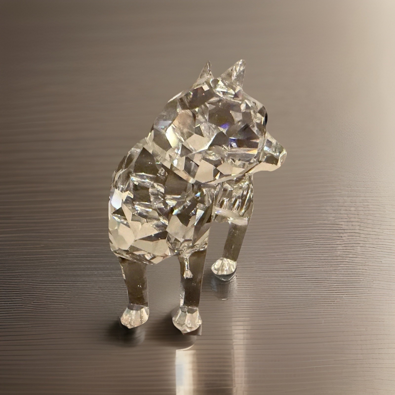 Swarovski Silver Crystal Retired WOLF 207549 Fairy Tales Collection – Excellent