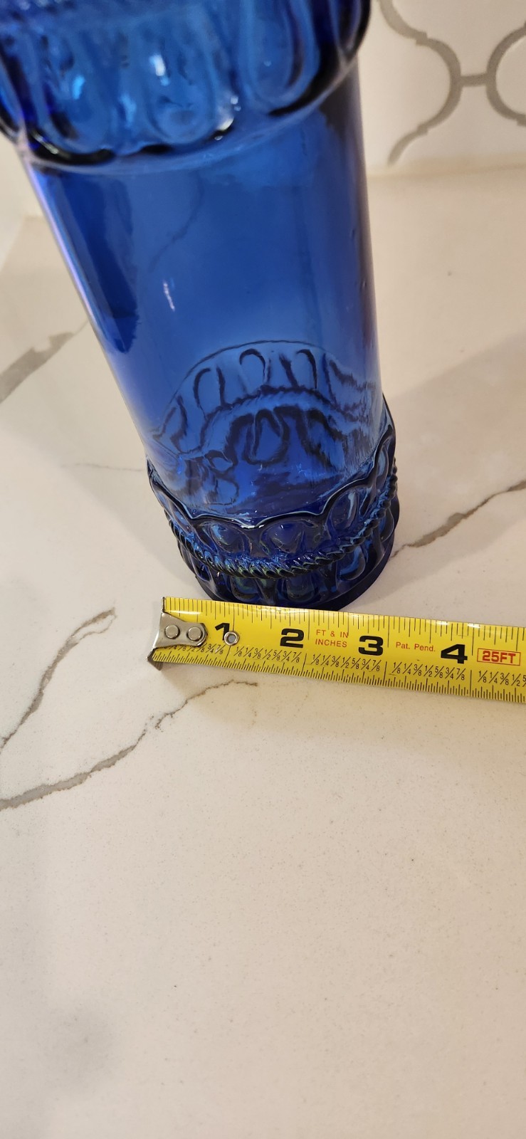 Vintage Cobalt Blue Decorative Bottle