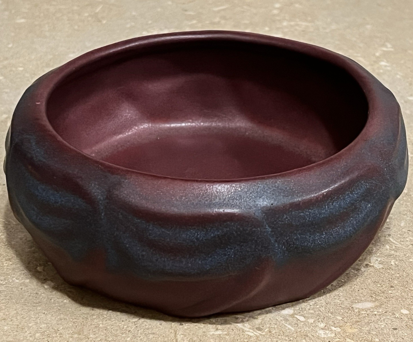 Van Briggle Late 1910s Vintage Arts And Crafts Pottery Mulberry Leaf Bowl 776