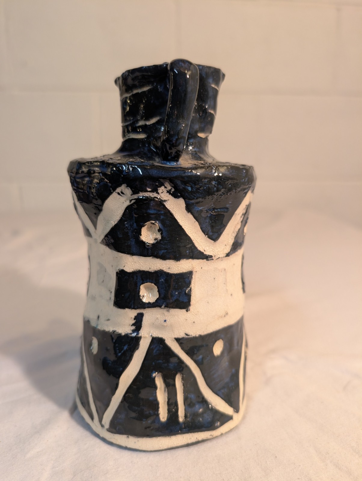 Unique Hand Made Art Pottery Piece 6 1/2 Inches Tall