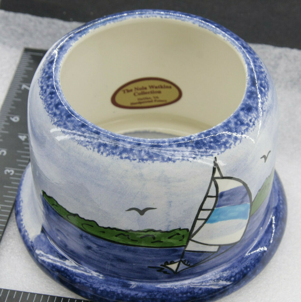 3 1/2″ Short Jar or Pillar Sailboat by Nola Watkins Decorative Cover OLD STOCK