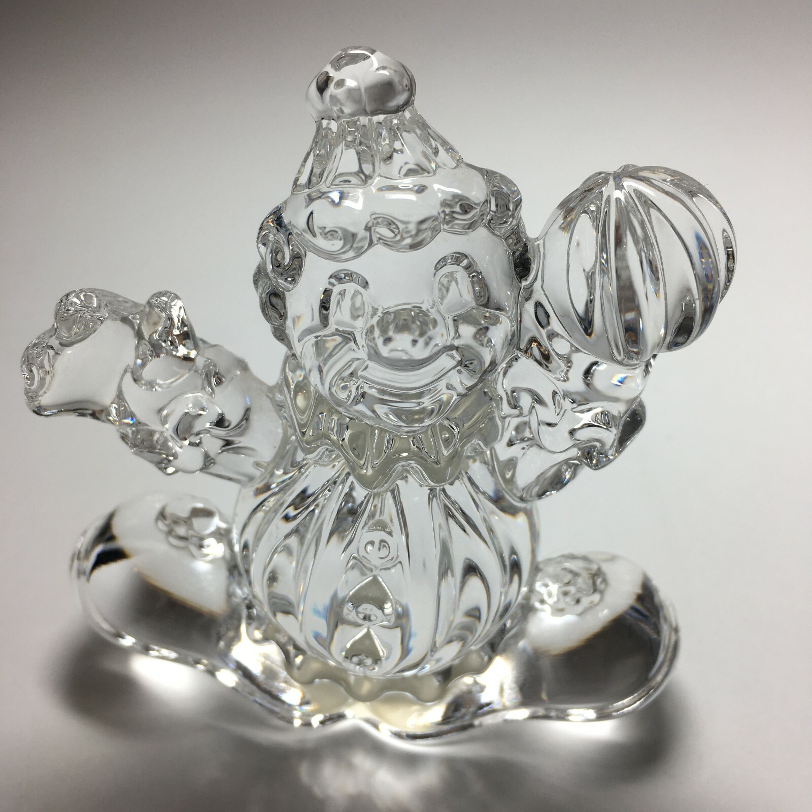 Princess House Crystal Treasures Clown with Ball 24% Lead Crystal Germany 2.7 in