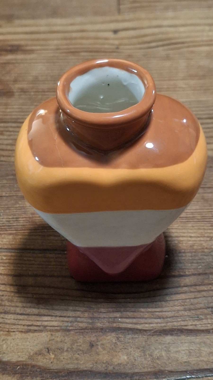 Hand Painted Lesbian Pride Heart Vase Signed LGBTQ+ Ceramic Art Vase 4″ x 3″