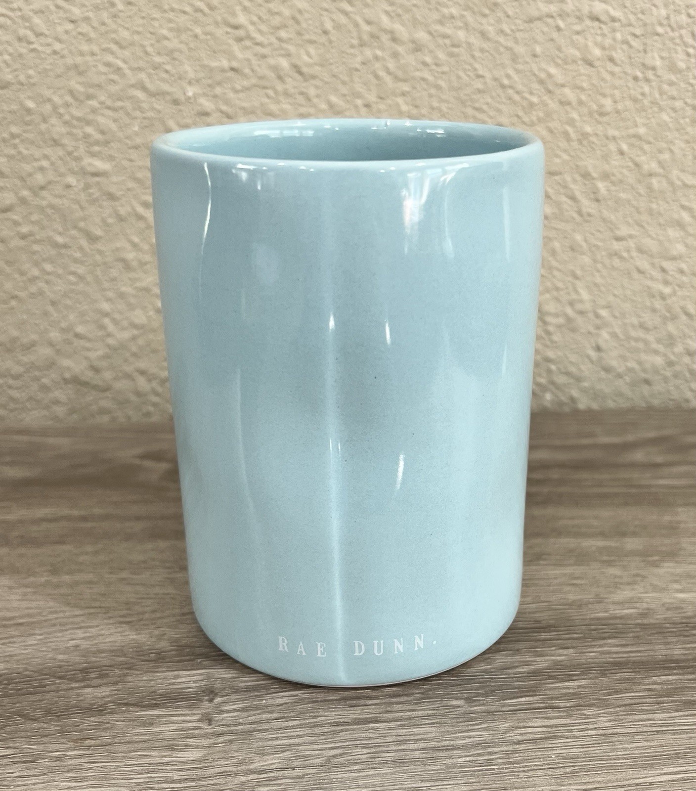 Rae Dunn HOPE Ceramic Candle Holder Artisan Collection Light Blue