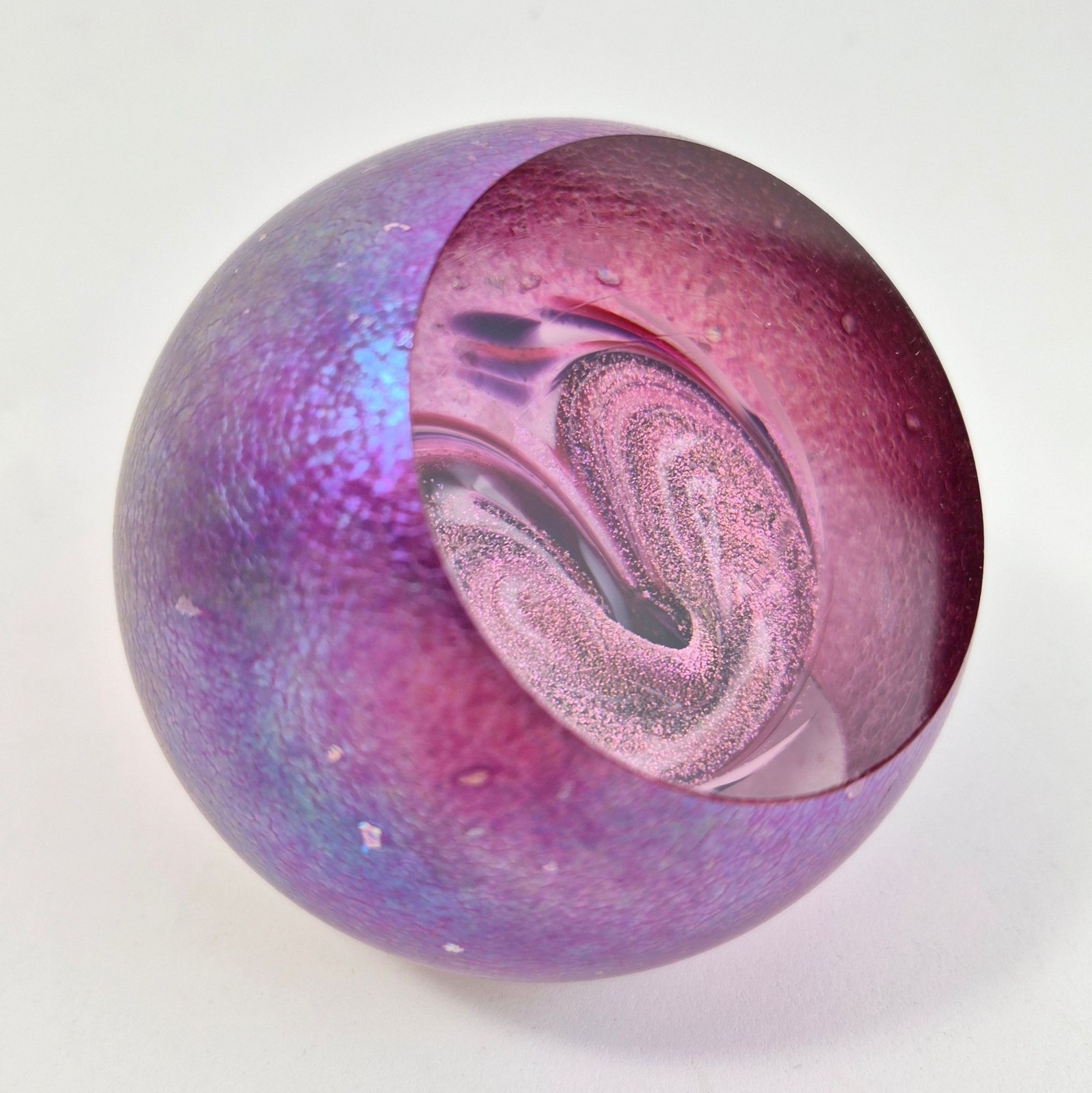 Glass Eye Studio Celestial Series Heart Nebula Art Glass Sphere Paperweight GES