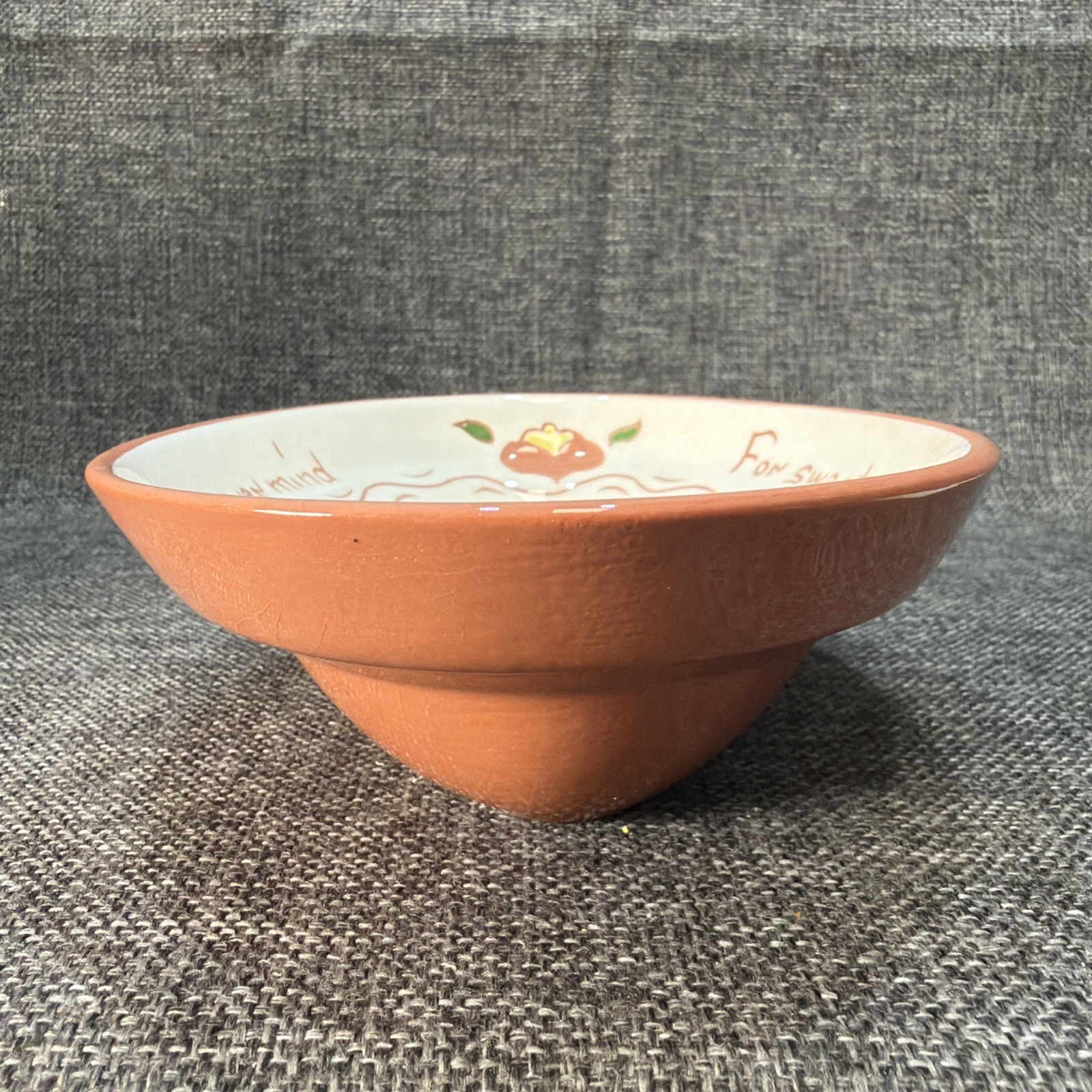 VTG Ruth Price Pennsylvania Dutch Motto Ware Candy Dish For Sweets Or Sours