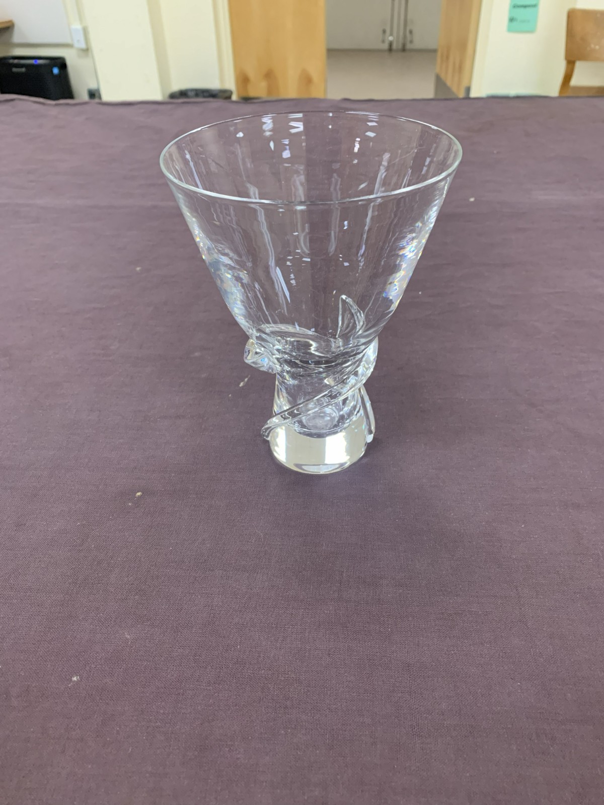Stueben Spiral Flower Glass Vase #8058