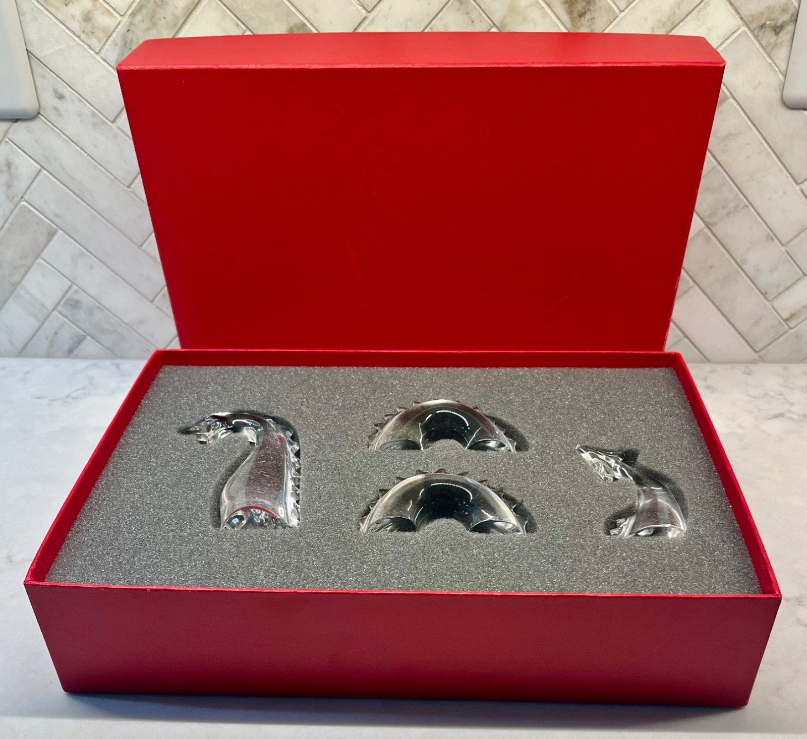 Signed Baccarat Crystal Loch Ness Monster Nessy in ORIGINAL BOX