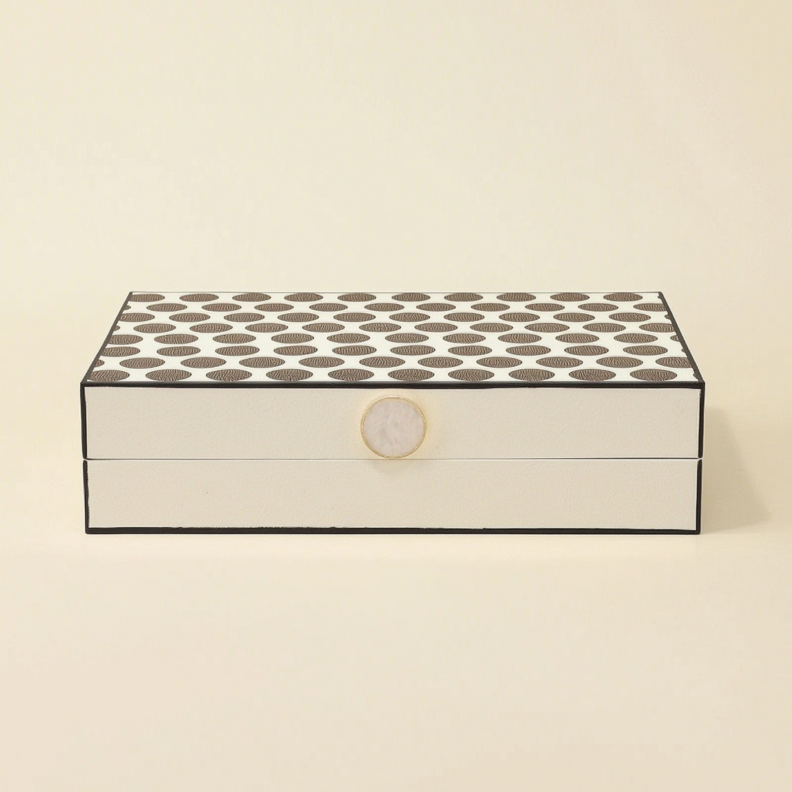 Spotted Storage Box Compact Storage Box with Lid Space-Saving for Home Decor
