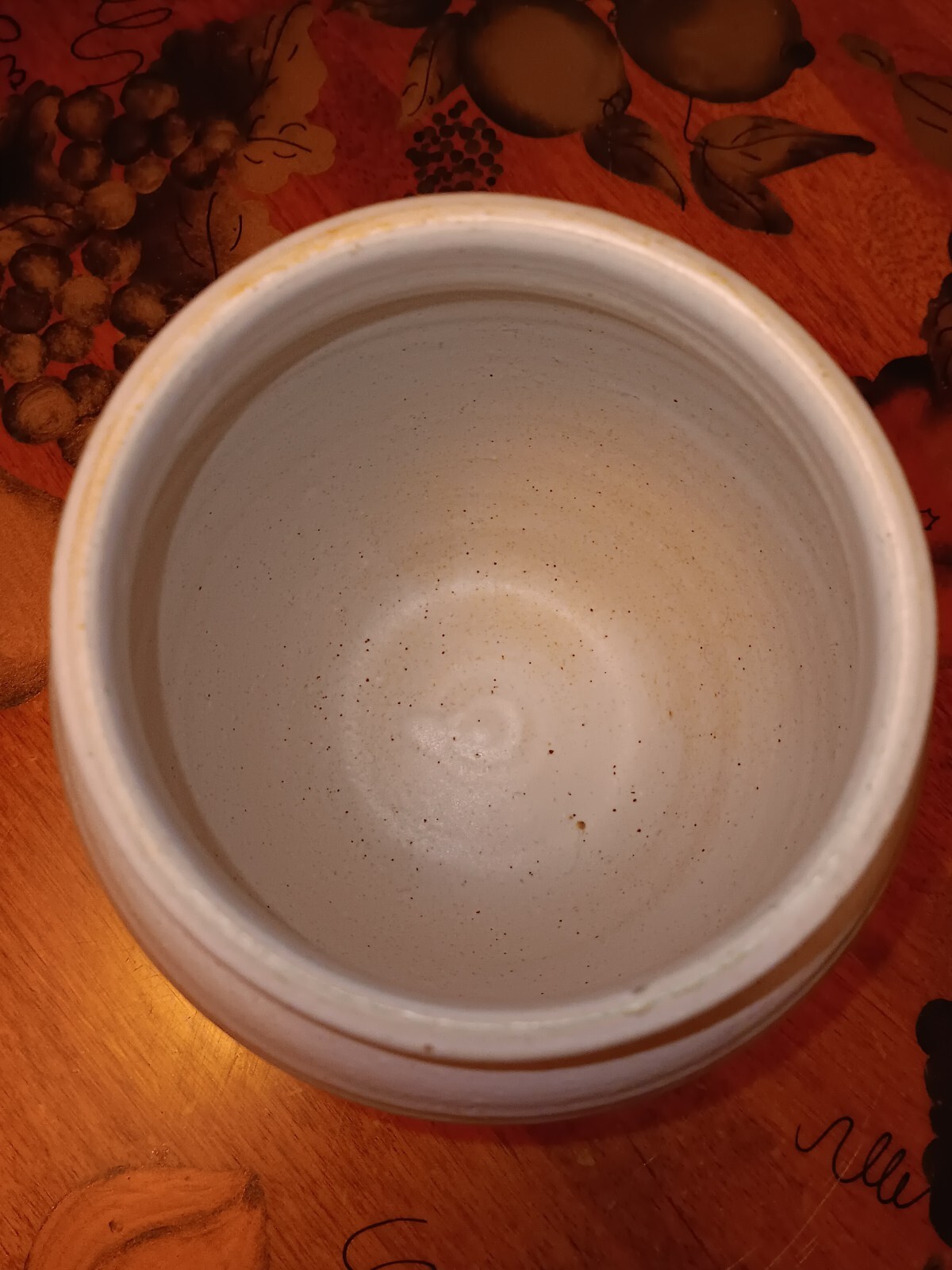 Pottery Artist Signed Blue. White blue red black tan brown, Round the vase.