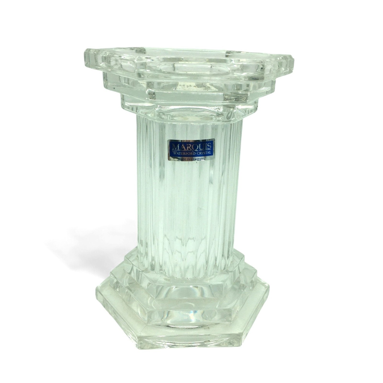 Marquis by Waterford Crystal Triumphe Pillar Candle Holder Column Pedestal 6″