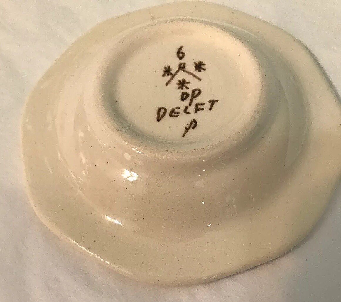 Vintage DP Delft Art Pottery Small Ashtray~Coin~Change Holder~Windmill