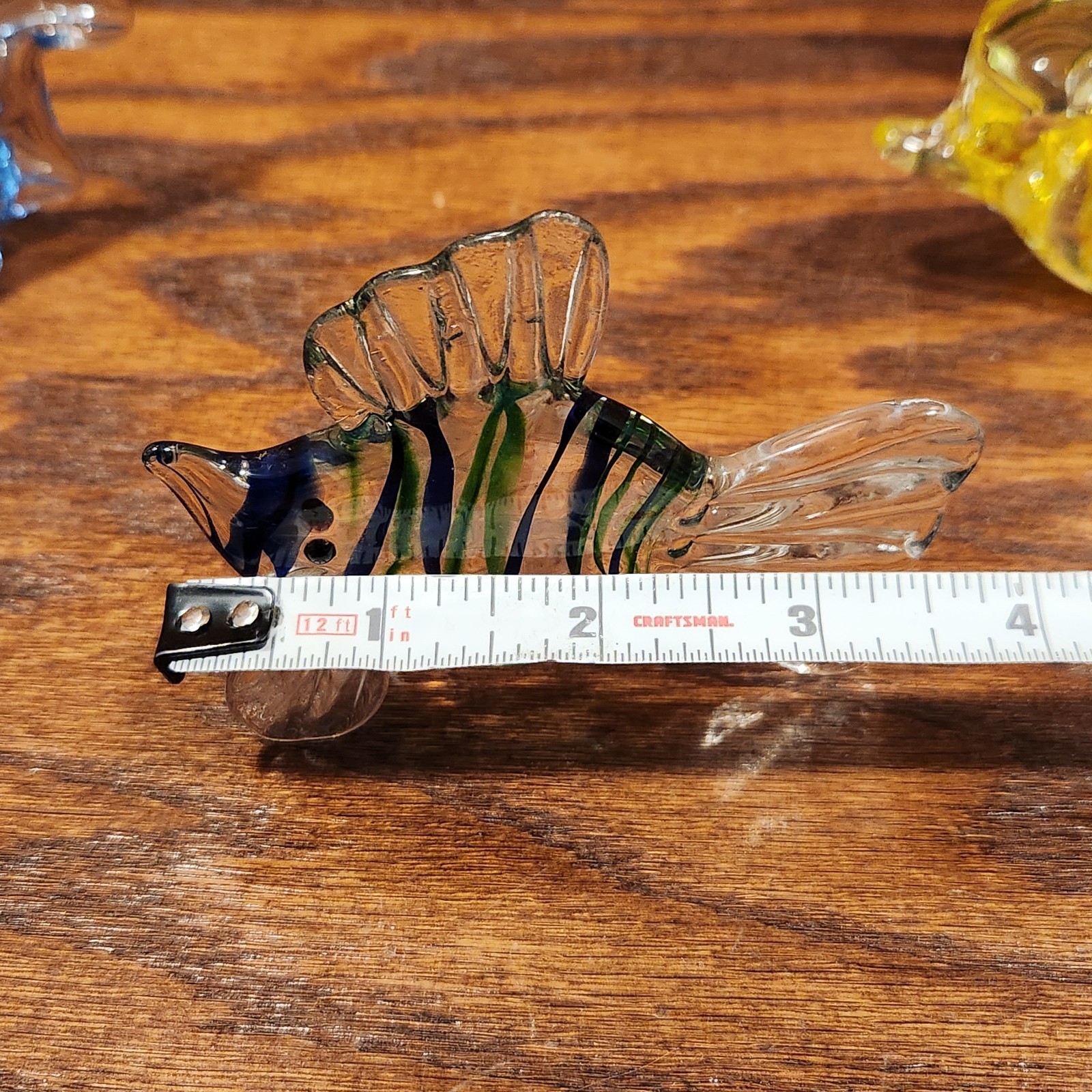Murano Style Glass Fish Figurine Lot of 4 Paperweight Figures Hand Crafted