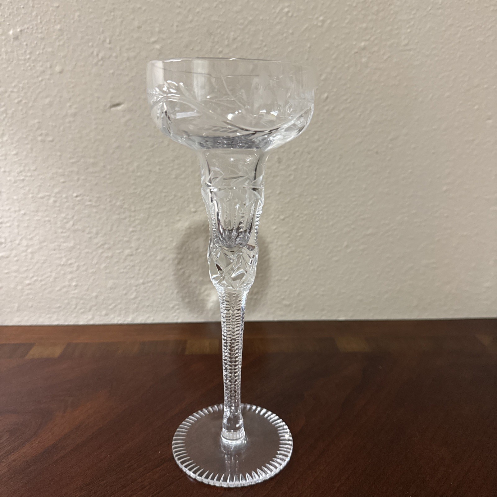 Rogaska Gallic Cut Crystal Candlestick Holder