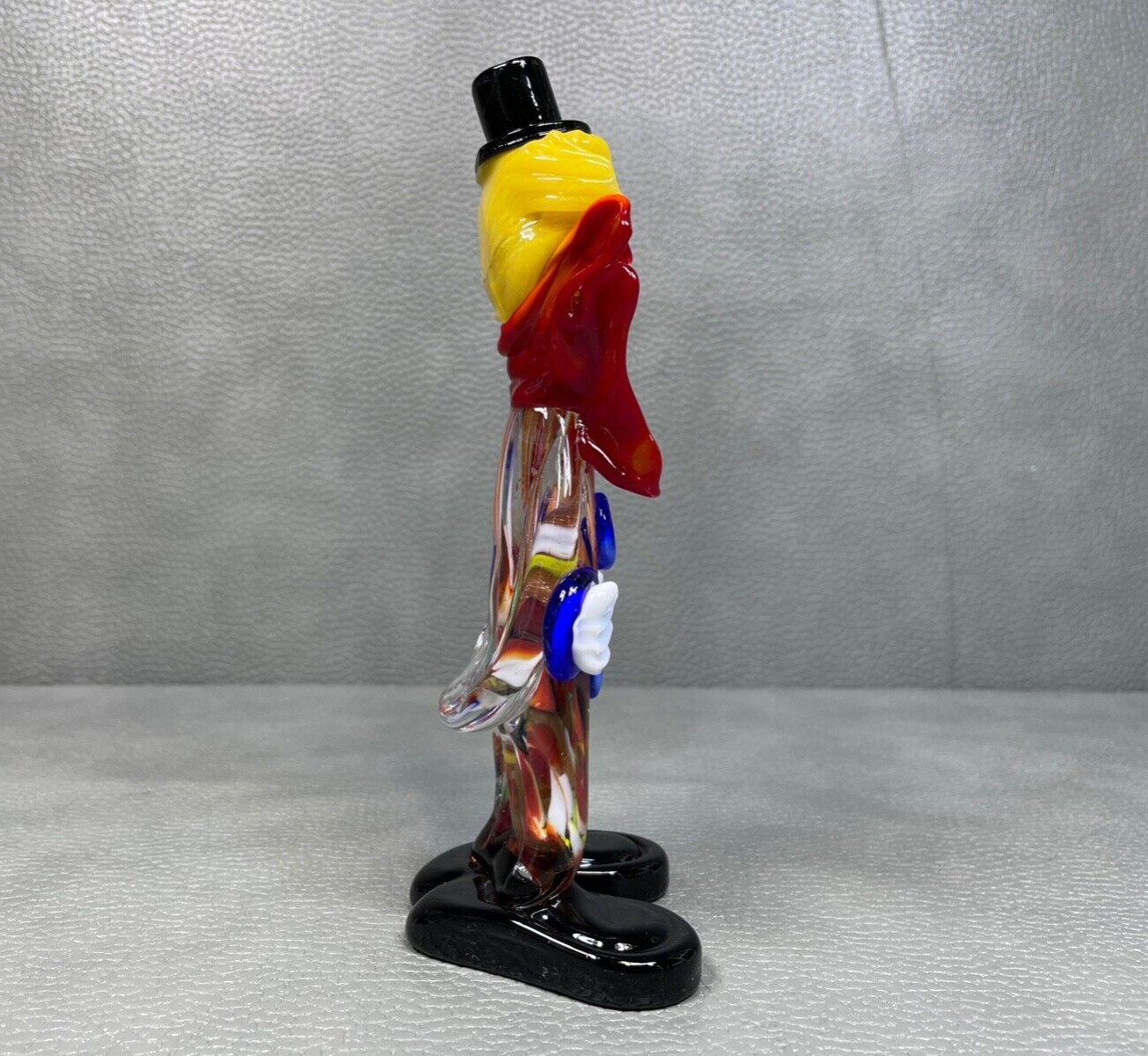 MCM Italian Mid Century Modern Murano Glass Clown Figurine Statue 8 1/2″