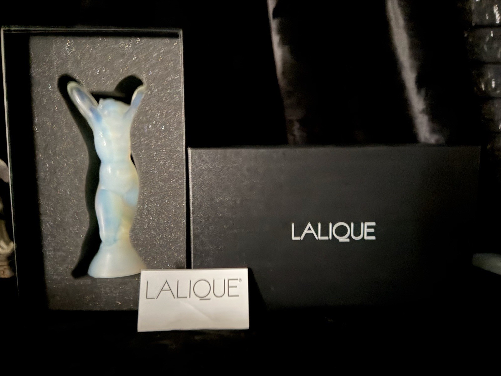 Lovely 7.5 INCH LALIQUE Opalescent Vitesse Sculpture In Original Box 📦 NICE