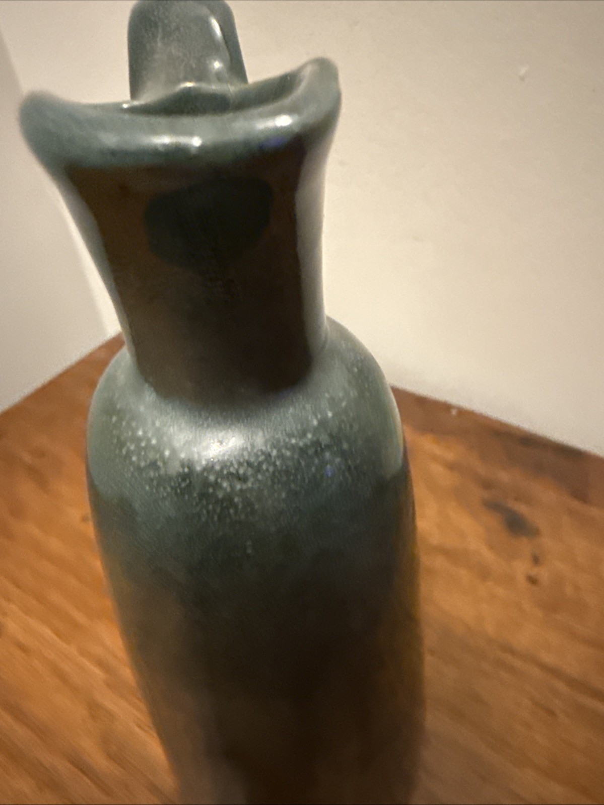 Vintage Studio Artist Pottery 7” Pitcher – Vase Green