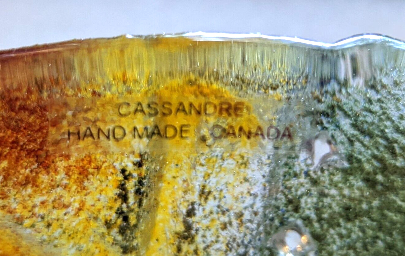 Art Glass Mask – Signed by Diane Ferland – Cassandre Handmade Canada – Colorful