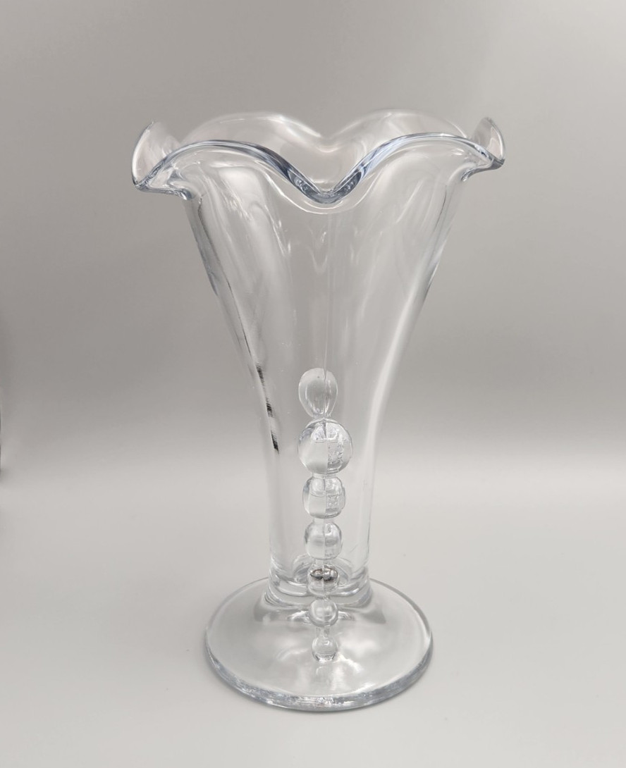 Imperial Candlewick Glass Vase 8″