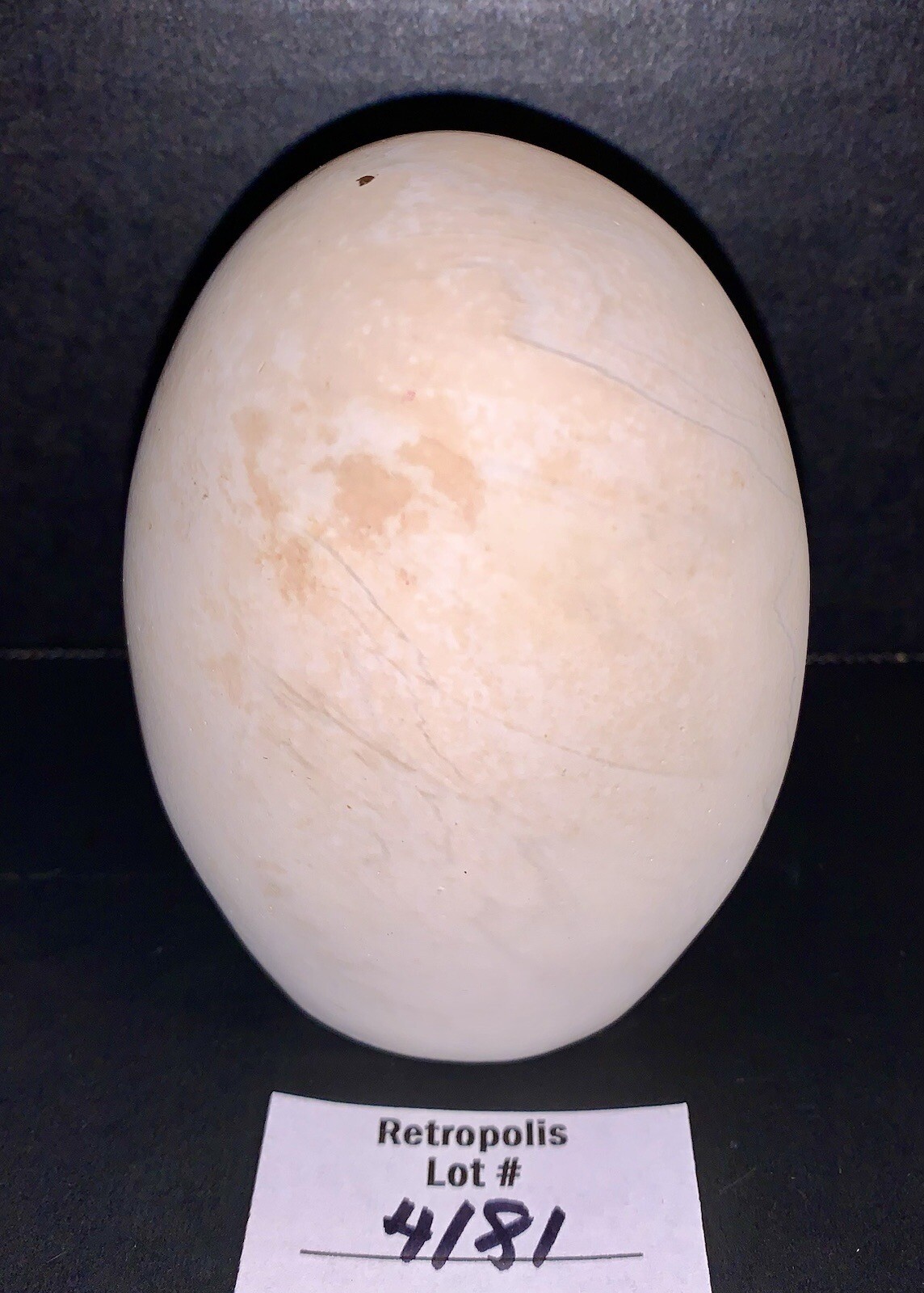 Sandstone or Stone Egg Sculpture Paperweight Marked A